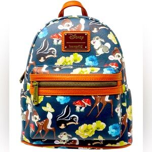 Loungefly Disney Bambi and Friends Mini Backpack Blue Flower Thumper NWT